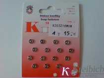stiskací knoflíky stříbrný