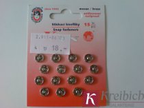 stiskací knoflíky stříbrný